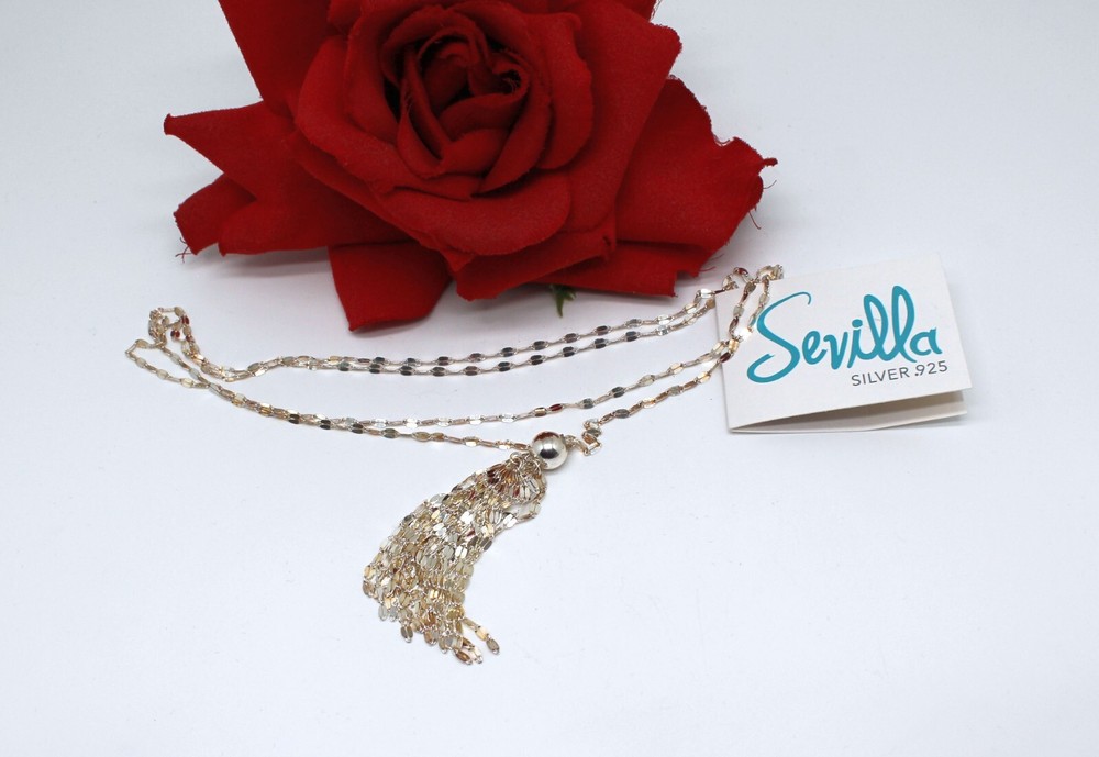 NWOT Gorgeous Sterling Silver Sevilla Lariat Bolo  Necklace 6.42g    CAT RESCUE