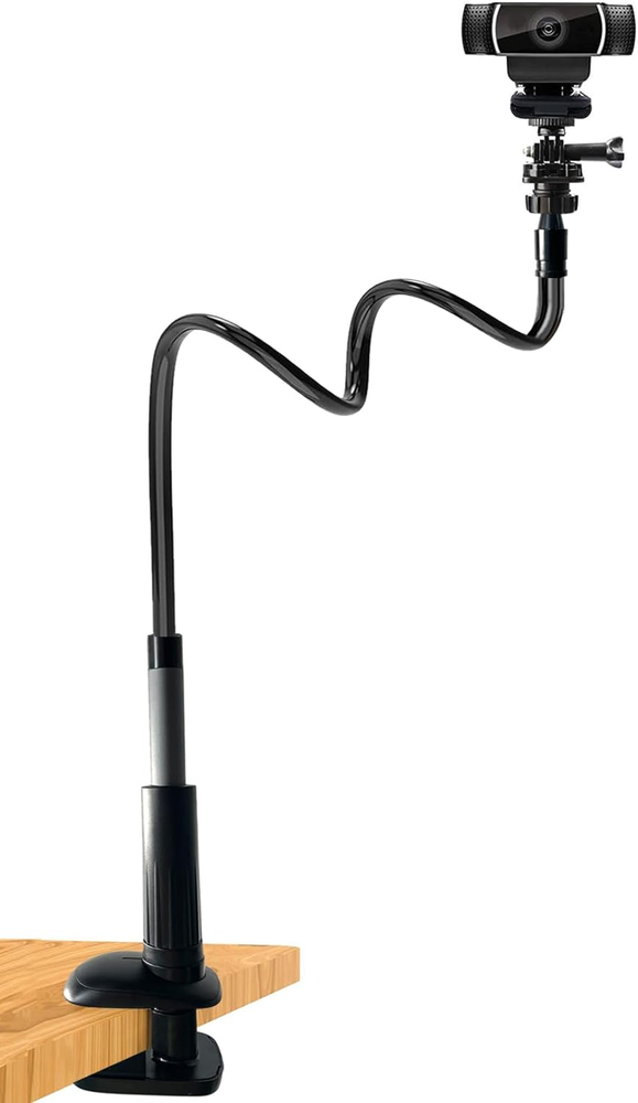 32 Inch Webcam Stand Camera Mount, Upgraded Thick Base Flexible Gooseneck Camera