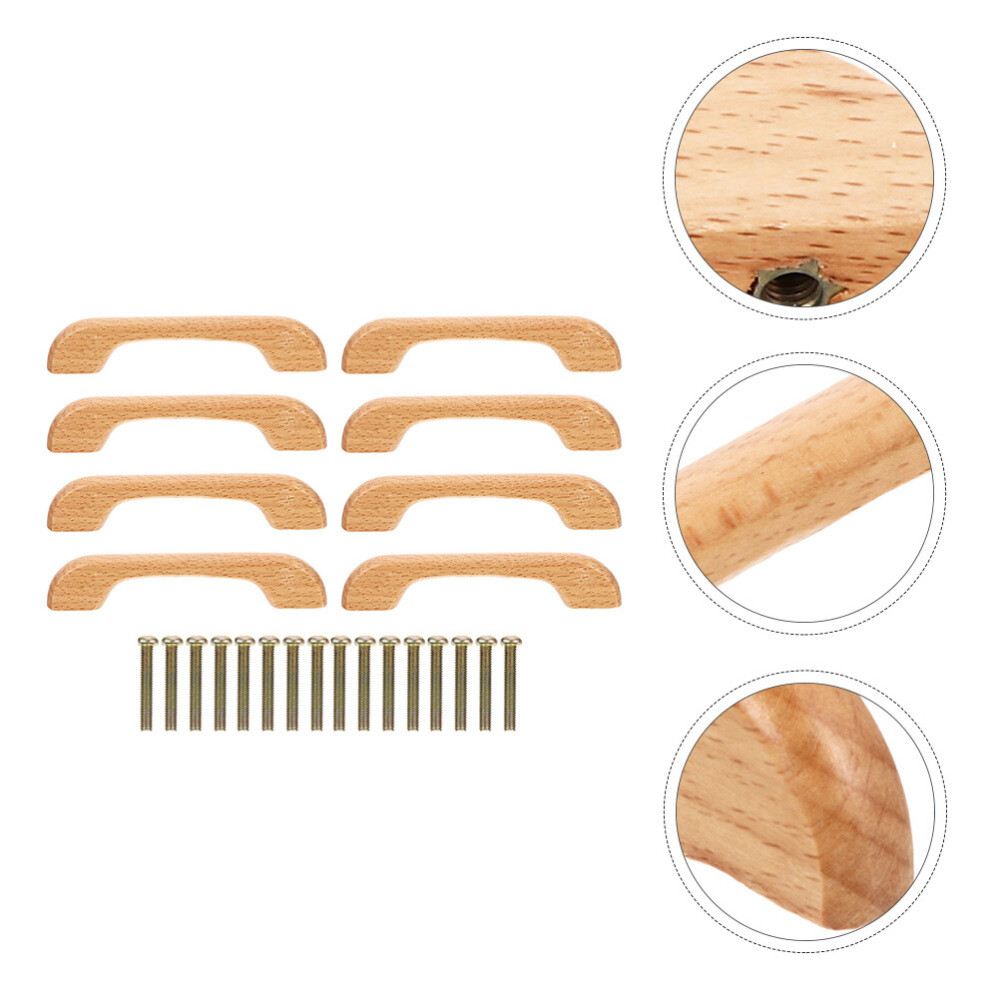 8 Pcs Double Hole Wooden Dresser Knobs Durable Furniture Door Handles