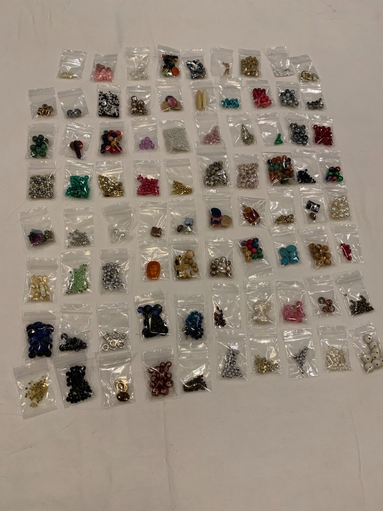 Bulk Wholesale 1000s Loose Beads Mixed Colors Sizes Shapes Materials