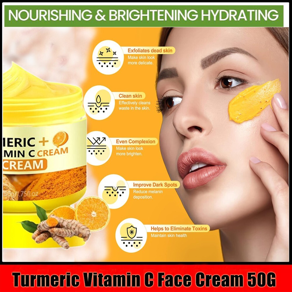 Turmeric Vitamin C Face Cream for Wrinkles 50g Anti-Aging Brightening