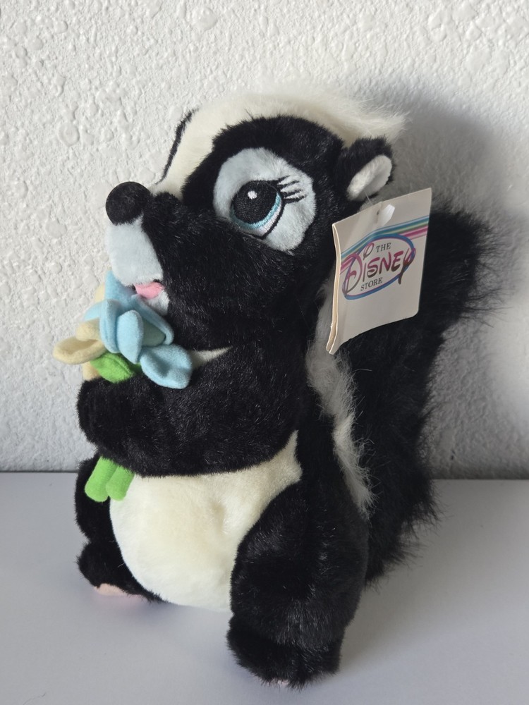 Flower (Skunk) Bambi 10” Plush Stuffed Animal Disneyland Disney Store Parks NWT