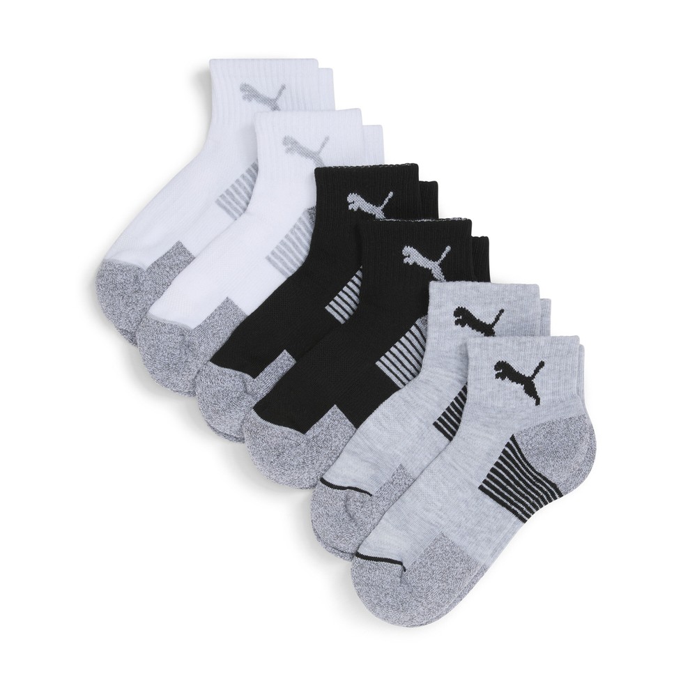 PUMA Women's Half-Terry Quarter Length Crew Socks (6 Pairs)