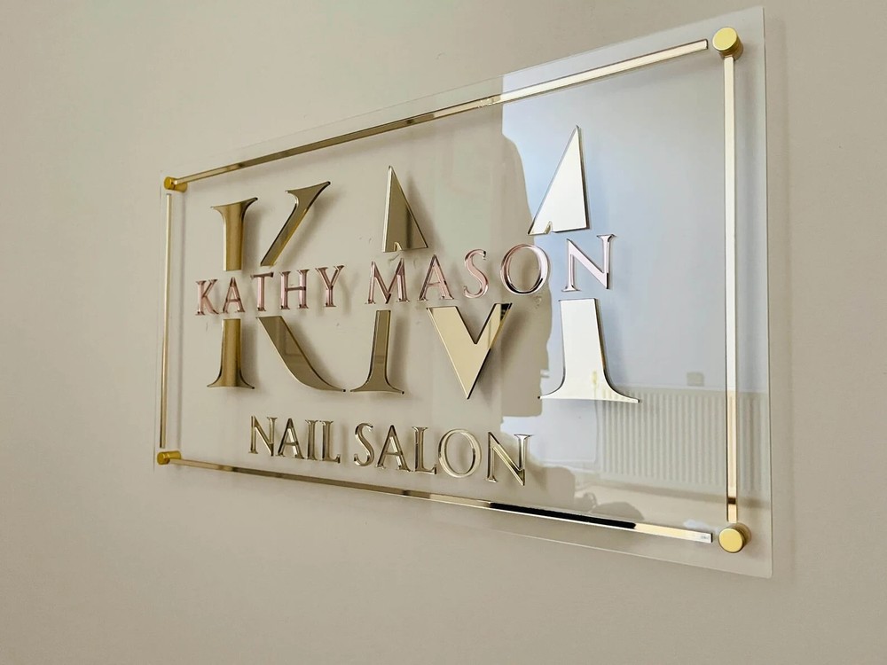 Custom Acrylic Business Logo Sign Customizable for Wall Decor salon decor sign