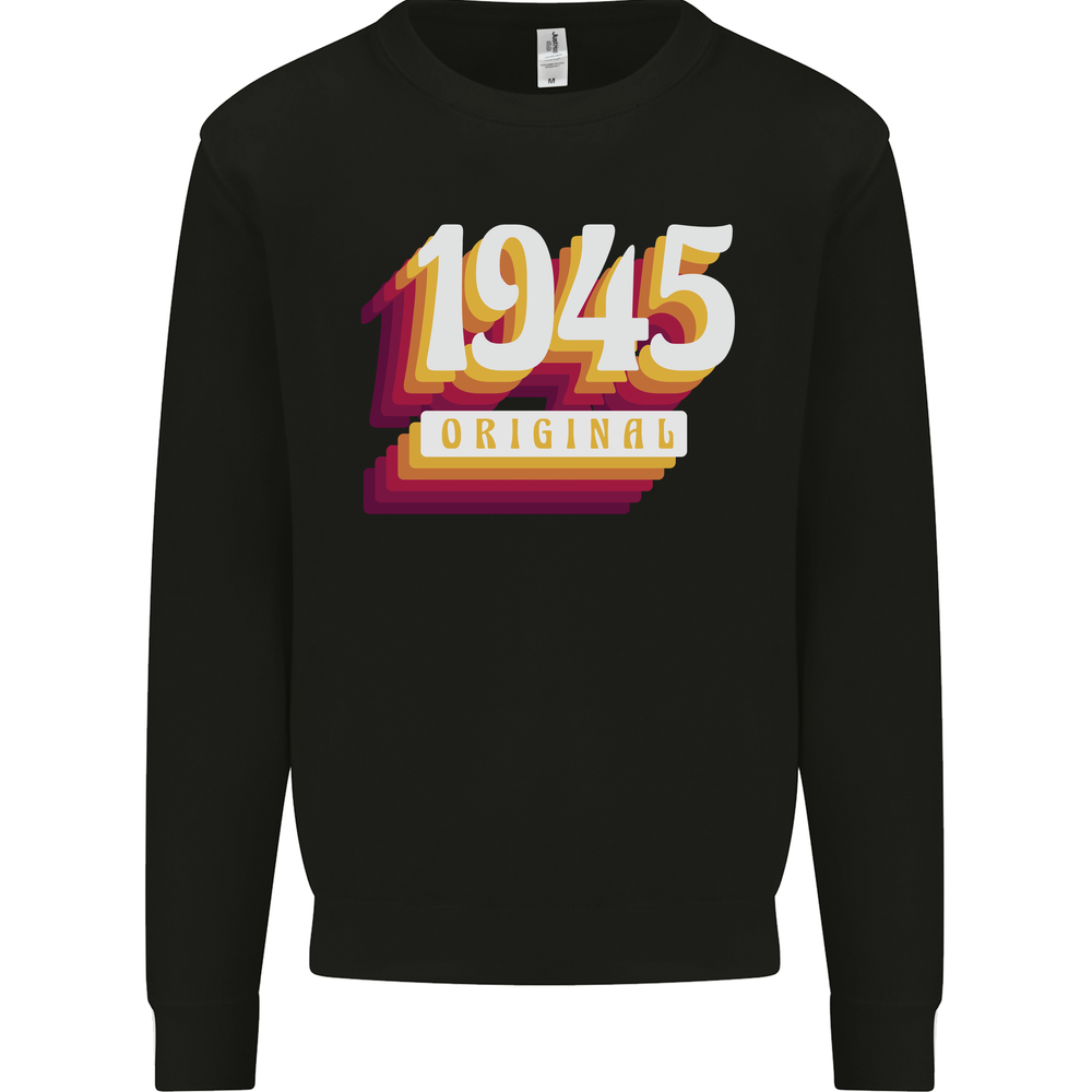 Retro 80th Birthday Original 1945 Mens Sweatshirt Jumper