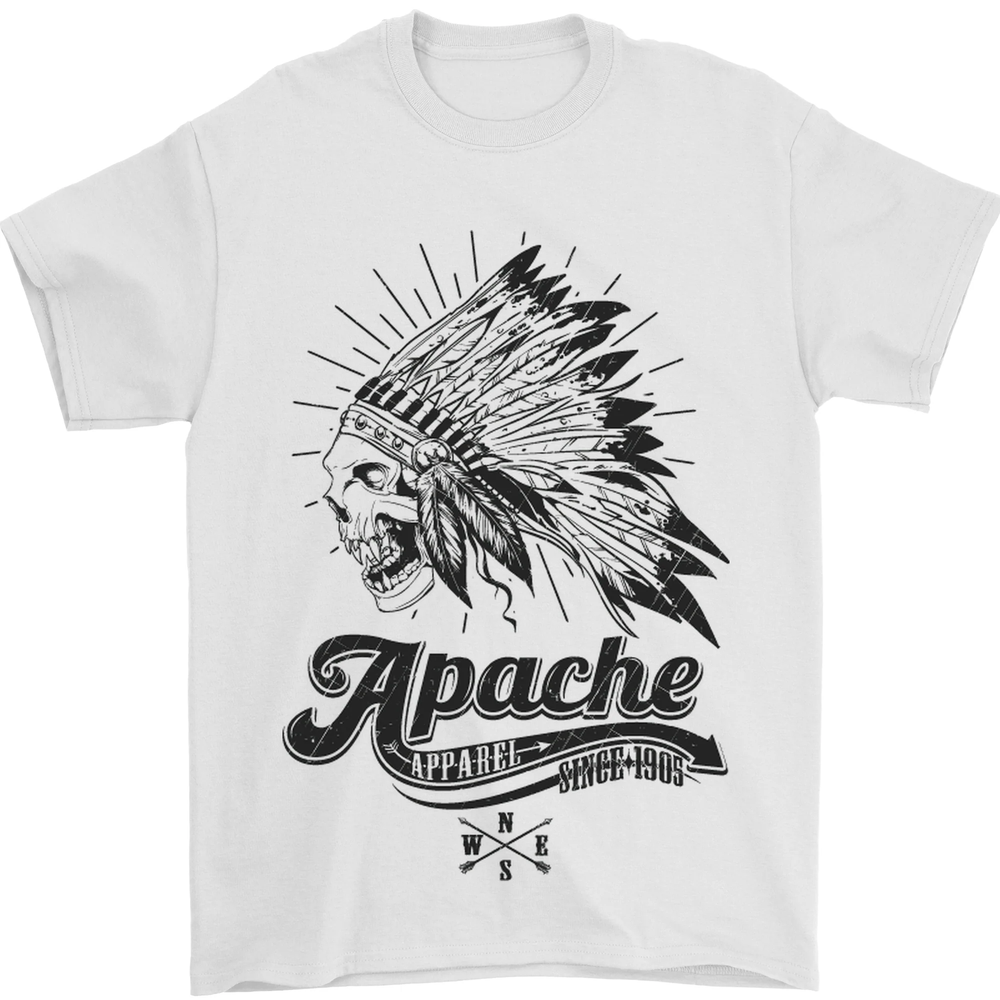 Apache Apparel Motorbike Motorcycle Biker Mens T-Shirt 100% Cotton