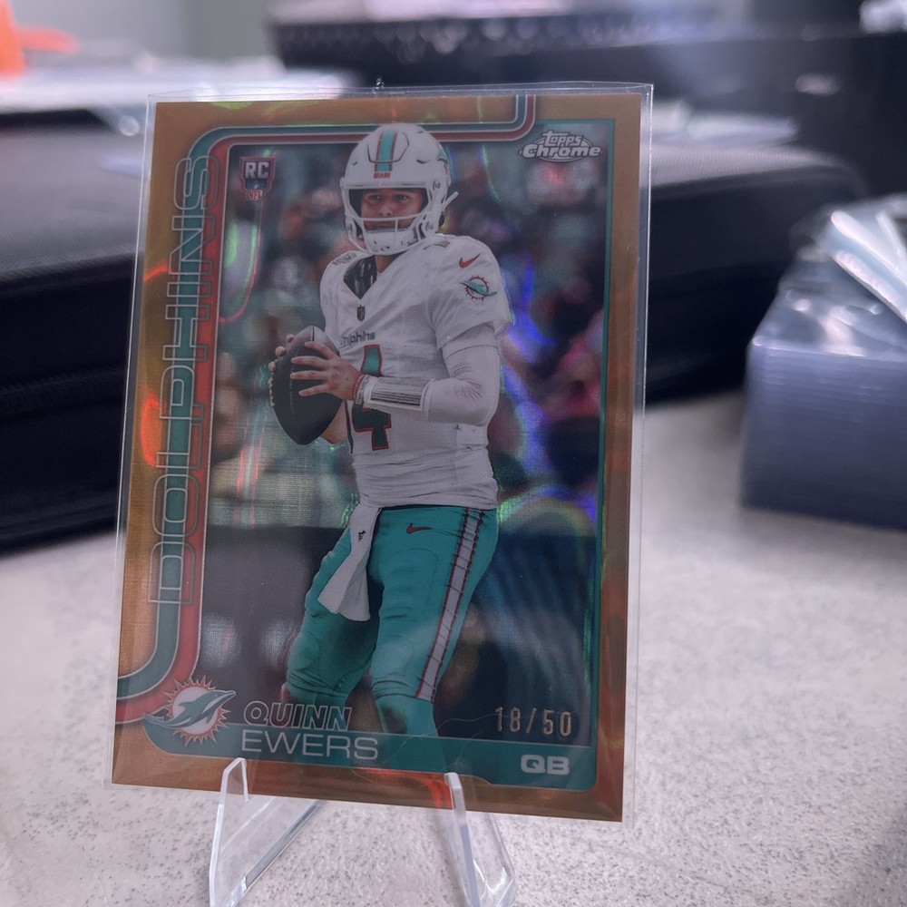 2025 Topps Chrome Quinn Ewers /50 Gold Wave Refractor Rookie RC
