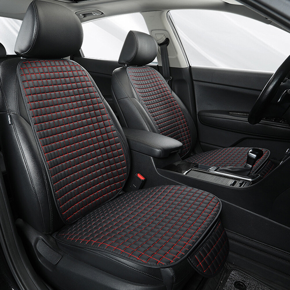 Front Car Seat Cover PU Leather Pad Mat Auto Chair Cushion Protector Universal