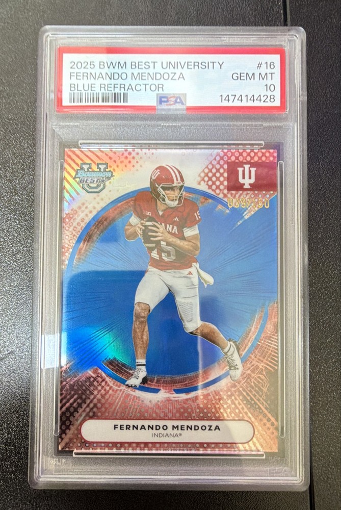 2025 Bowman's Best University - Fernando Mendoza #16 Blue Refractor /150 (RC)