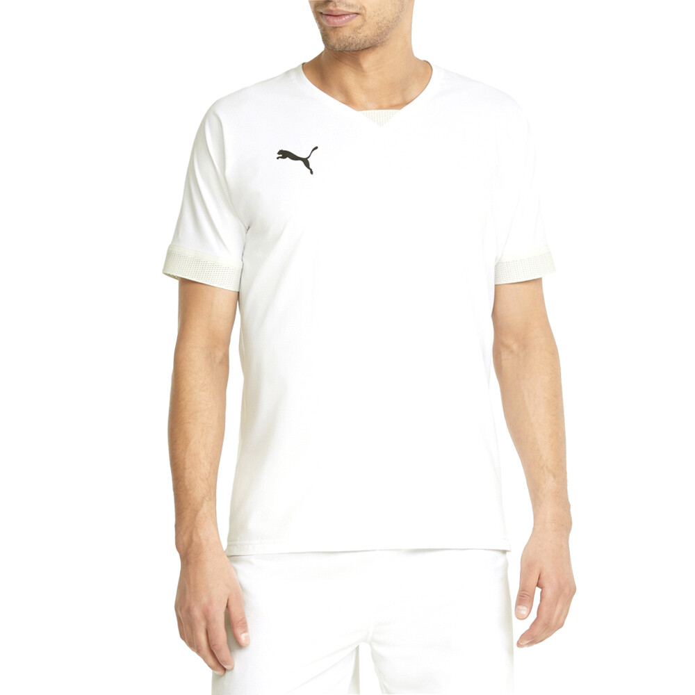 Puma Teamfinal V-Neck Short Sleeve Mens Soccer Jersey White 70501604
