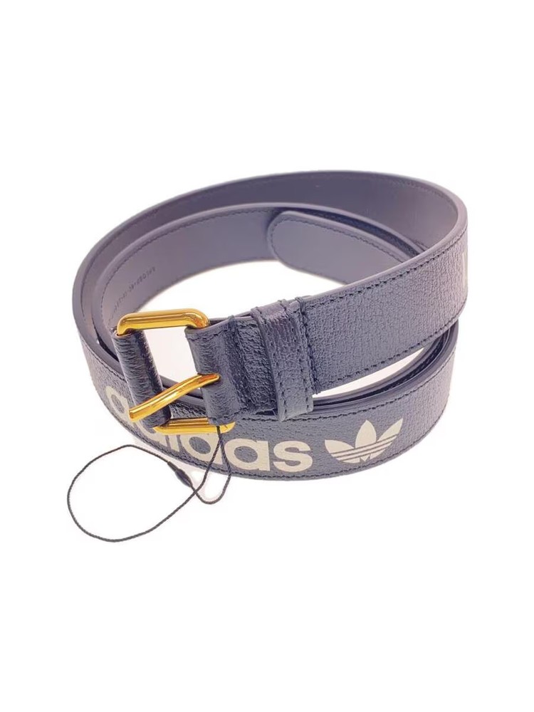 GUCCI x adidas Mens Black Leather Belt 702277