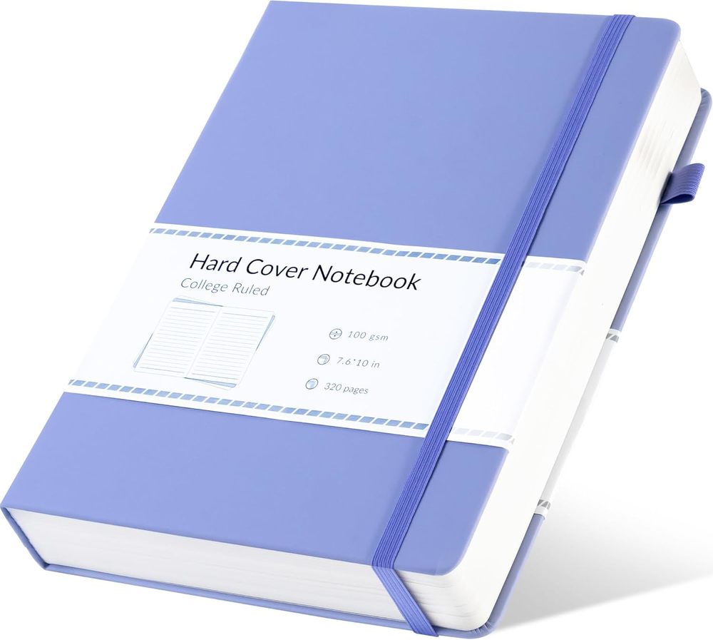 Purple Journal Notebook 320 Pages 100gsm Thick Lined B5 Hardcover Leather