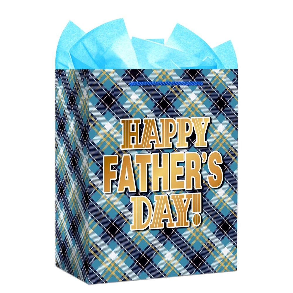 Facraft Large 13 Inch Fathers Day Paper Gift Bag Happy Dad-image