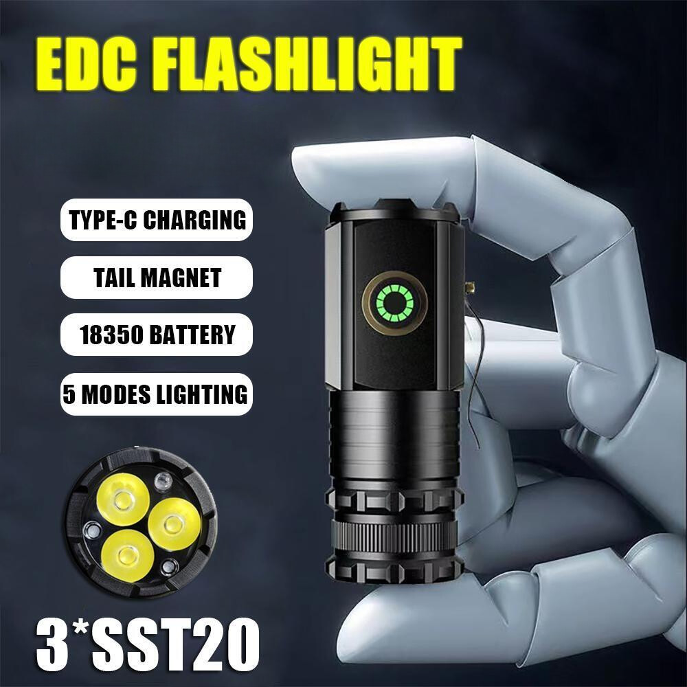 Super Bright Tactical LED Flashlight Small LED Torch Light Mini USB Rechargeable