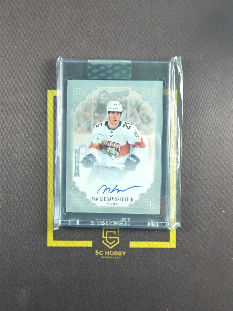 2023-24 Upper Deck Clear Cut Champs Rookie Auto Mackie Samoskevich FCAF