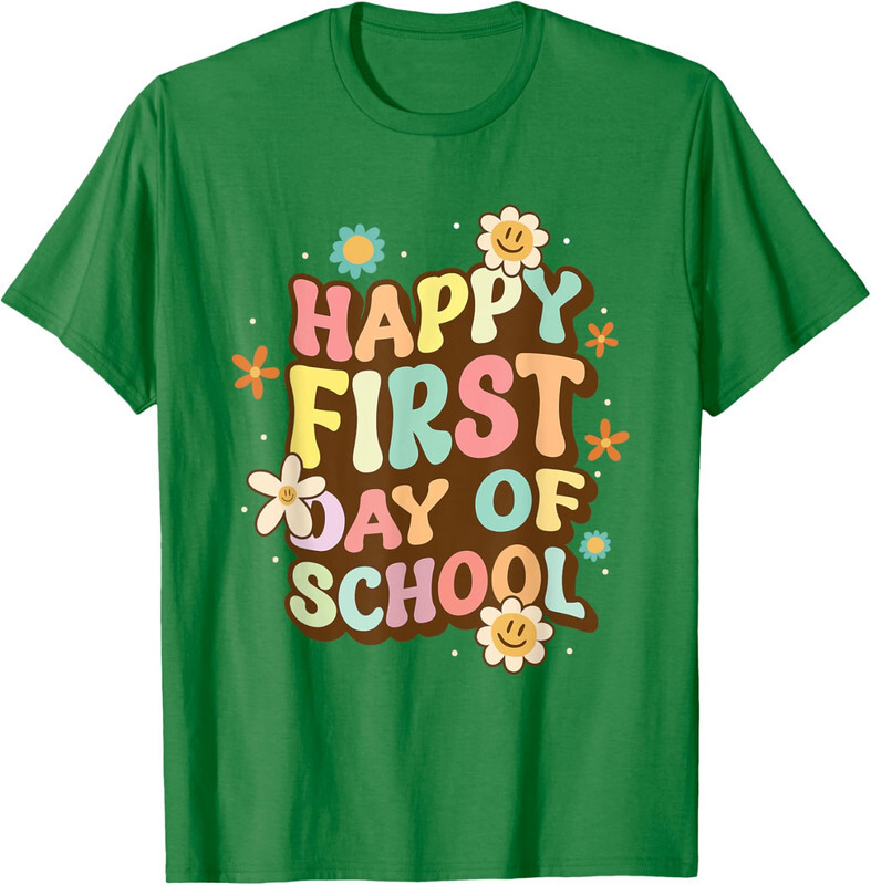 Back To School teacher toddler Happy First Day Unisex T-Shirt-image