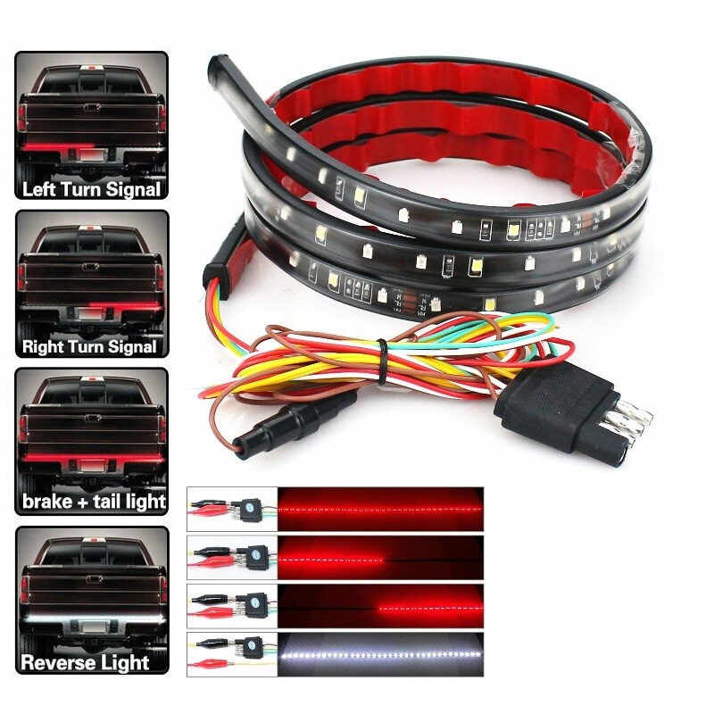48 Inch LED Reverse Brake Signal Tailgate Light Strip Bar for Pickup Truck