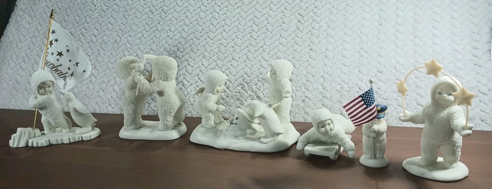 Lot Of 6 Vintage Department 56 Snow Babies