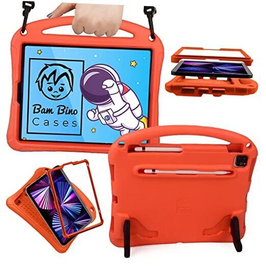 Bam Bino Space Suit iPad Pro 11 Case for Air 5 4 in Solar Tangerine