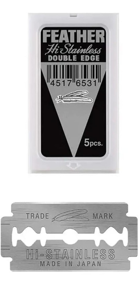 50-Pack Platinum-Coated Stainless Steel Double Edge Safety Razor Blades-image