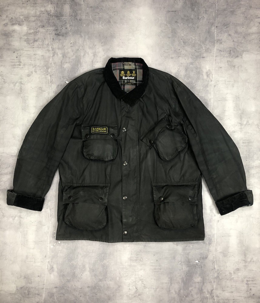 Barbour International Trials Wax Jacket Mens, L