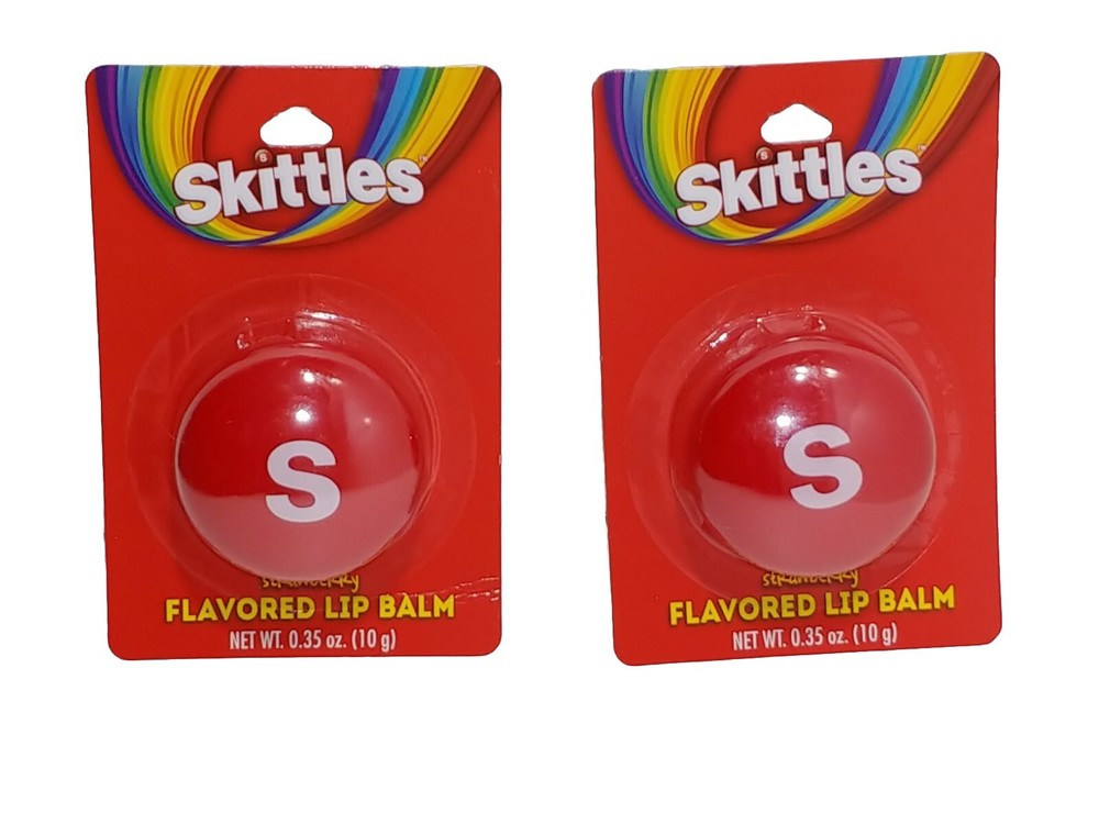 SKITTLES Strawberry Lip Balm 0.35oz Each Pack of 2