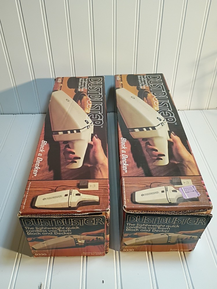 2 Vintage Black & Decker Dustbusters Cordless Vacumm ~ 70/80s Vacuum - Sealed