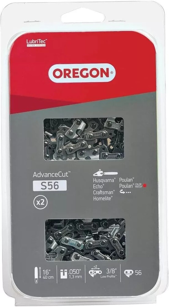 6 Oregon S56 Chainsaw Chains 2-Pack - 12 Chains Total - Fast Free Shipping
