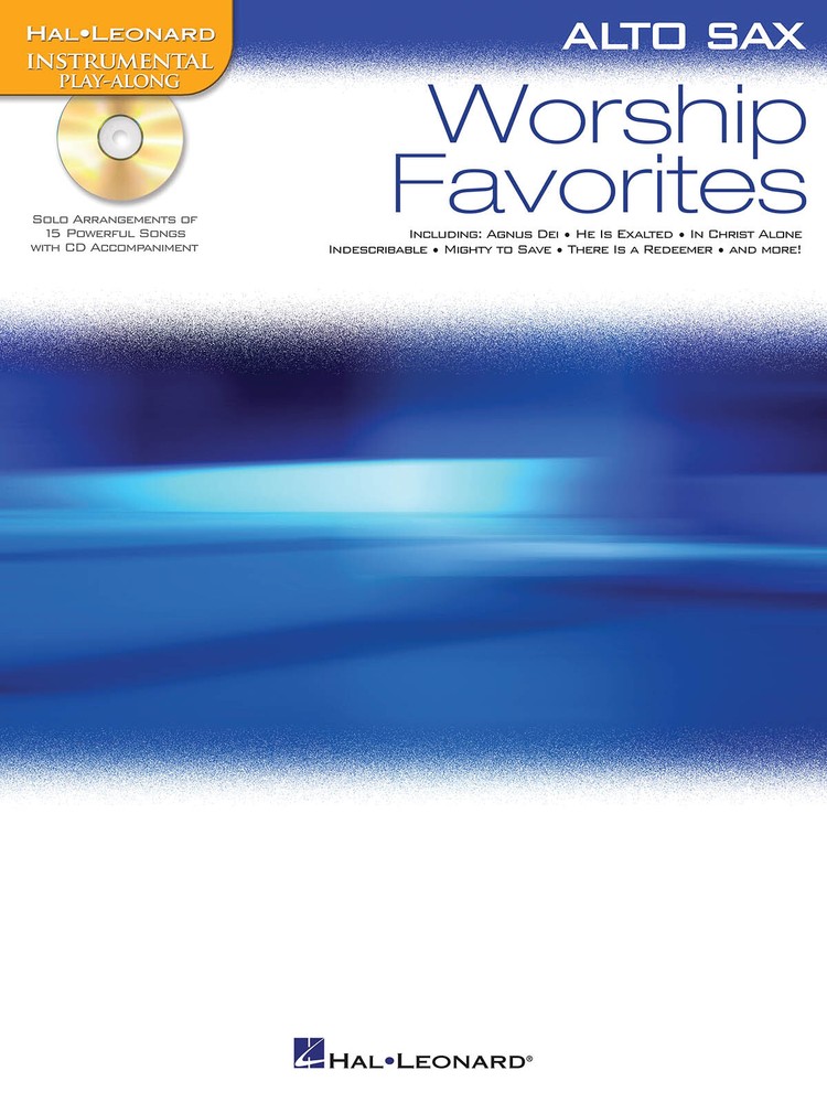 Worship Favorites Alto Sax Solo Christian Sheet Music Play-Along Song Book CD
