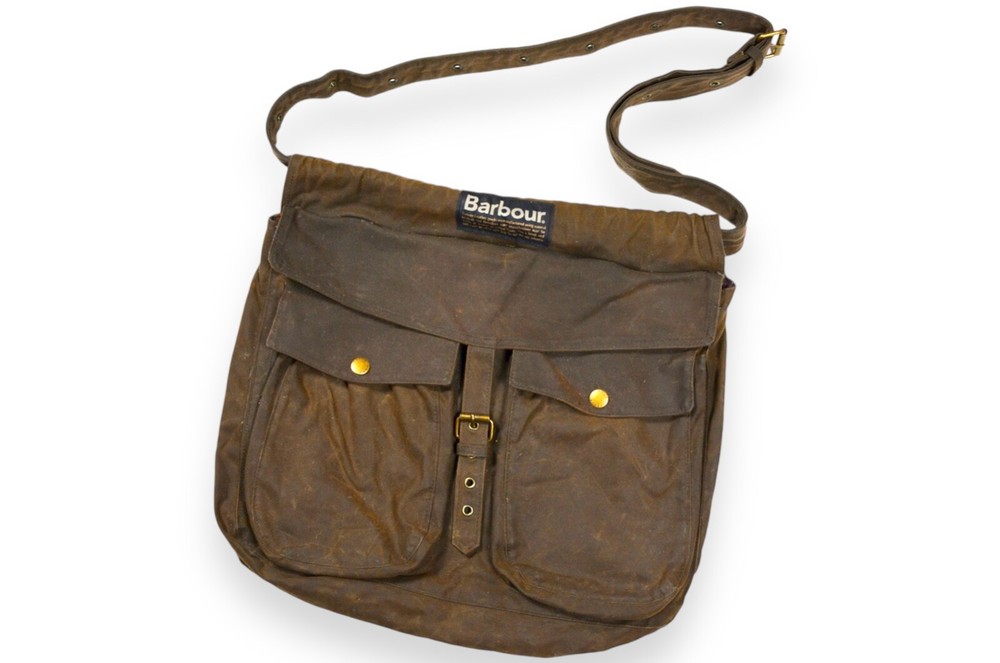 Barbour Messenger Bag Wax Olive Belted Unisex