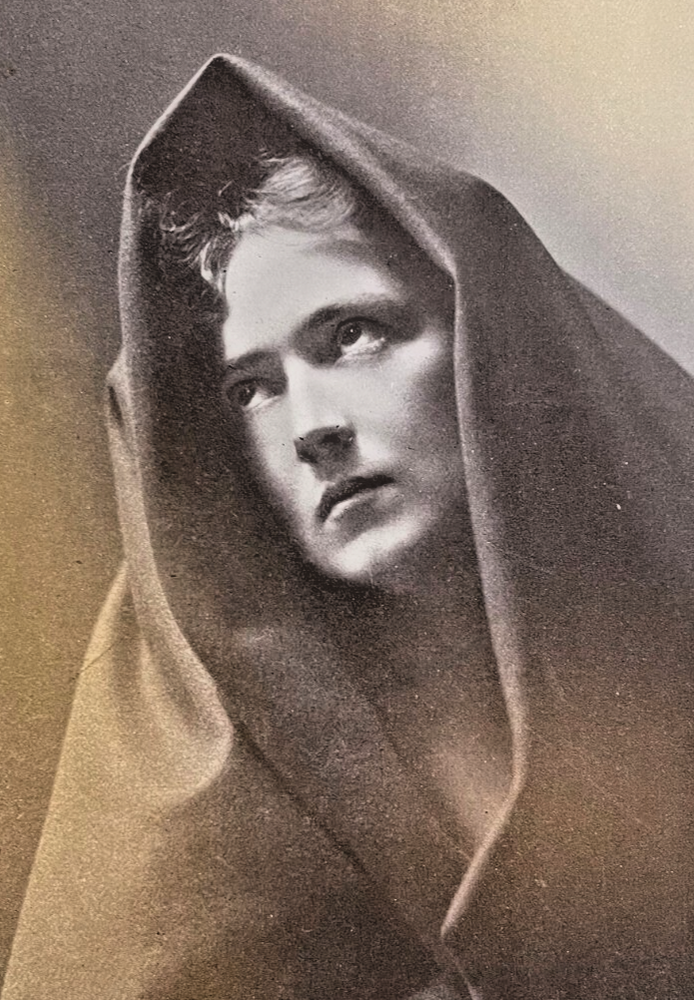 1898 Vintage Magazine Illustration Blanche Bates as the Madonna