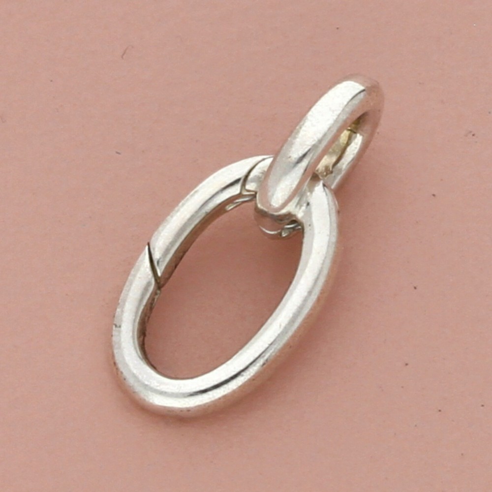 tiffany & co sterling silver round clasping link charm holder