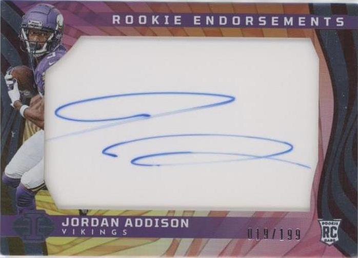 2023 Panini Illusions - Rookie Endorsements #RE-JAN Jordan Addison /199 (AU, RC)