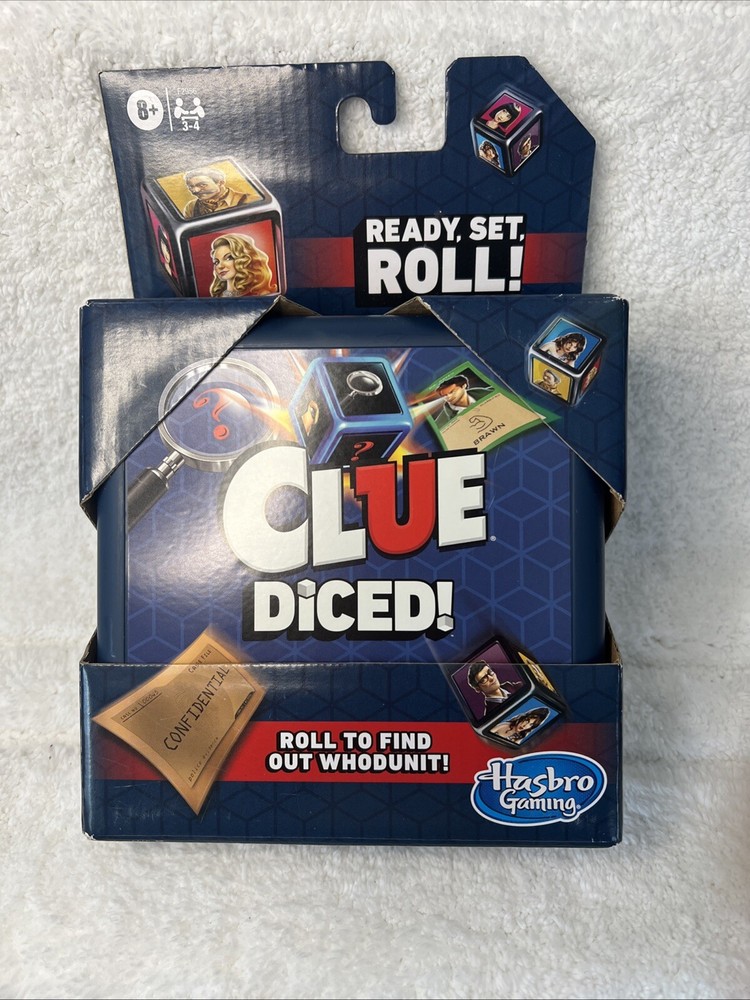 Hasbro Clue Diced! Dice Game - Compact Travel-Friendly Hard Case, Sealed for Fresh Play, Mystery-Themed Family Fun