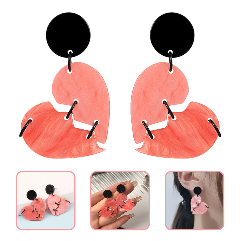 Elegant Heart Dangle Earrings for Women - Stylish Heart Jewelry