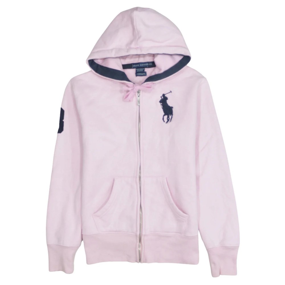 Polo Ralph Lauren Light Pink Hoodie Women’s XLarge Embroidered Big Pony Zip