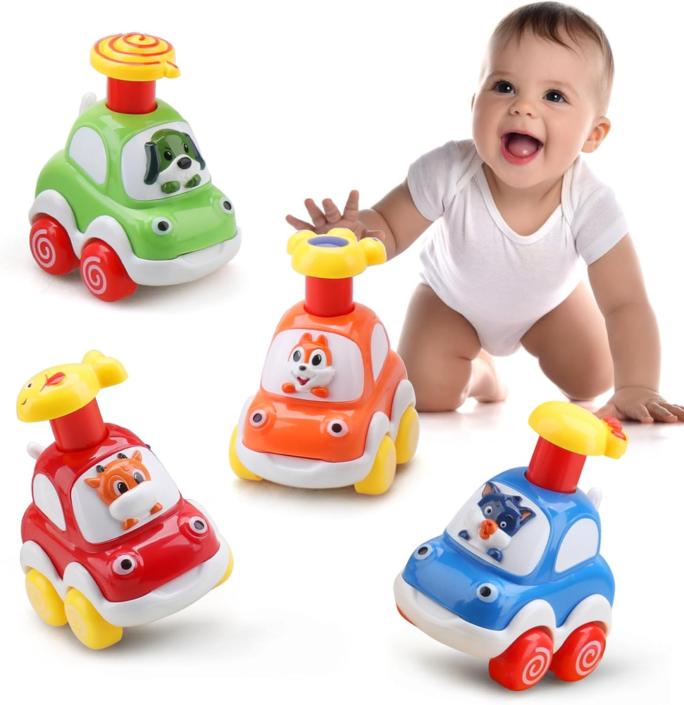 Wind-Up Toy Cars for Toddlers - Ideal 1st Birthday Gift
