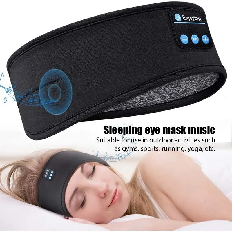 Bluetooth Headband Headphones Wireless Sports Sleep Music Eye Mask