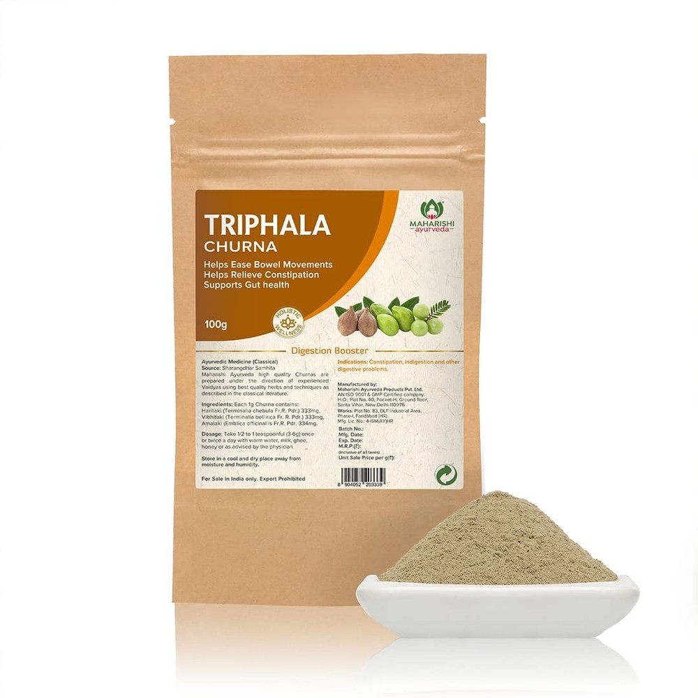 Maharishi Ayurveda Triphala Churna - with 100% Natural Herbs Pack of 1 (100 g)
