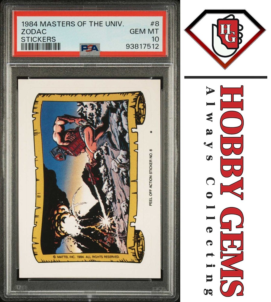1984 ZODAC Masters of the Universe PSA 10 Sticker #8 C1 Rare Vintage