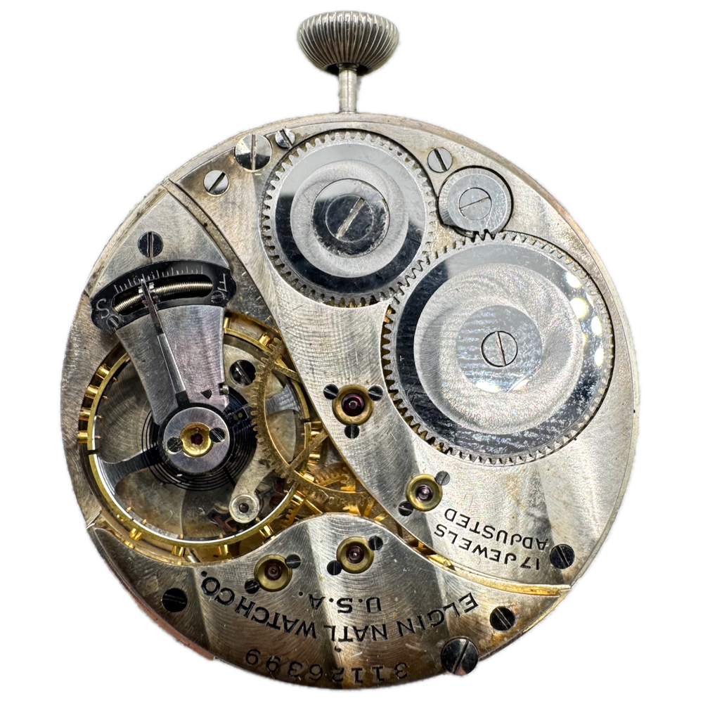 Vintage 12s 1928 Elgin 17 Jewel Mechanical Pocket Watch Movement 479 USA