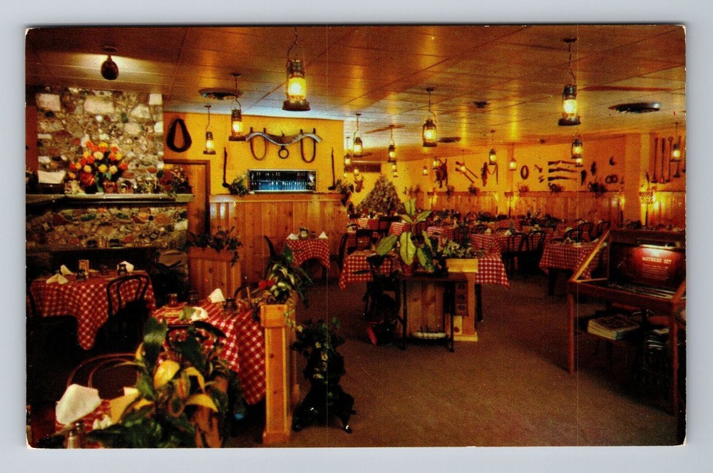 Mesa AZ Feed Bag Western Dining Room Main Street Vintage Postcard