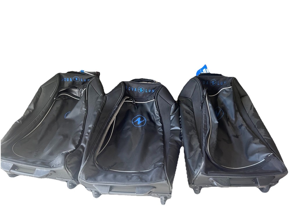 3 Aqua Lung Roller Dive Bags – NEW With Tags – Retail $130 Each – Scuba Luggage