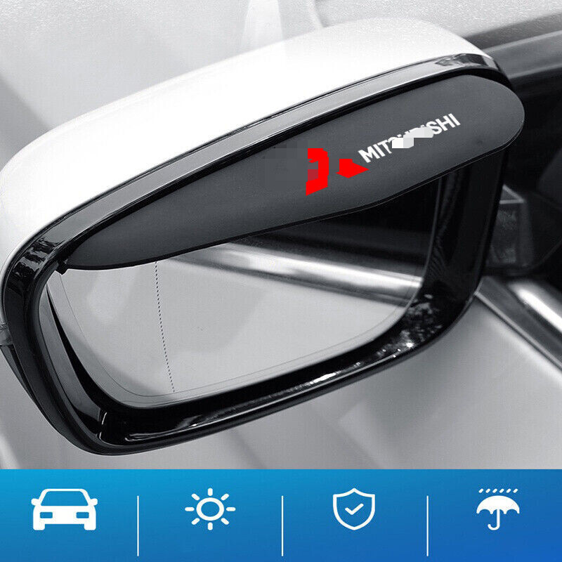 2PC Rear View Mirror Rain Board Eyebrow Sun Visor for Mitsubishi Car Accessories