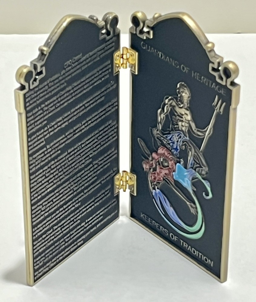 USN US Navy Offical Challenge Coin. CPO Pride Day 2018 Initiation FY-19 W/ Stand-image