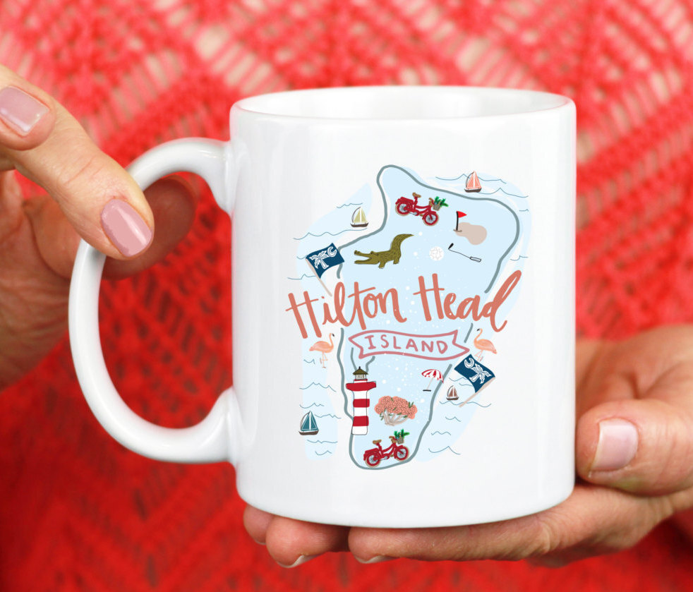 Hilton Head South Carolina Beach Lighthouse Vacation Coffee Drink Mug 11oz Gift