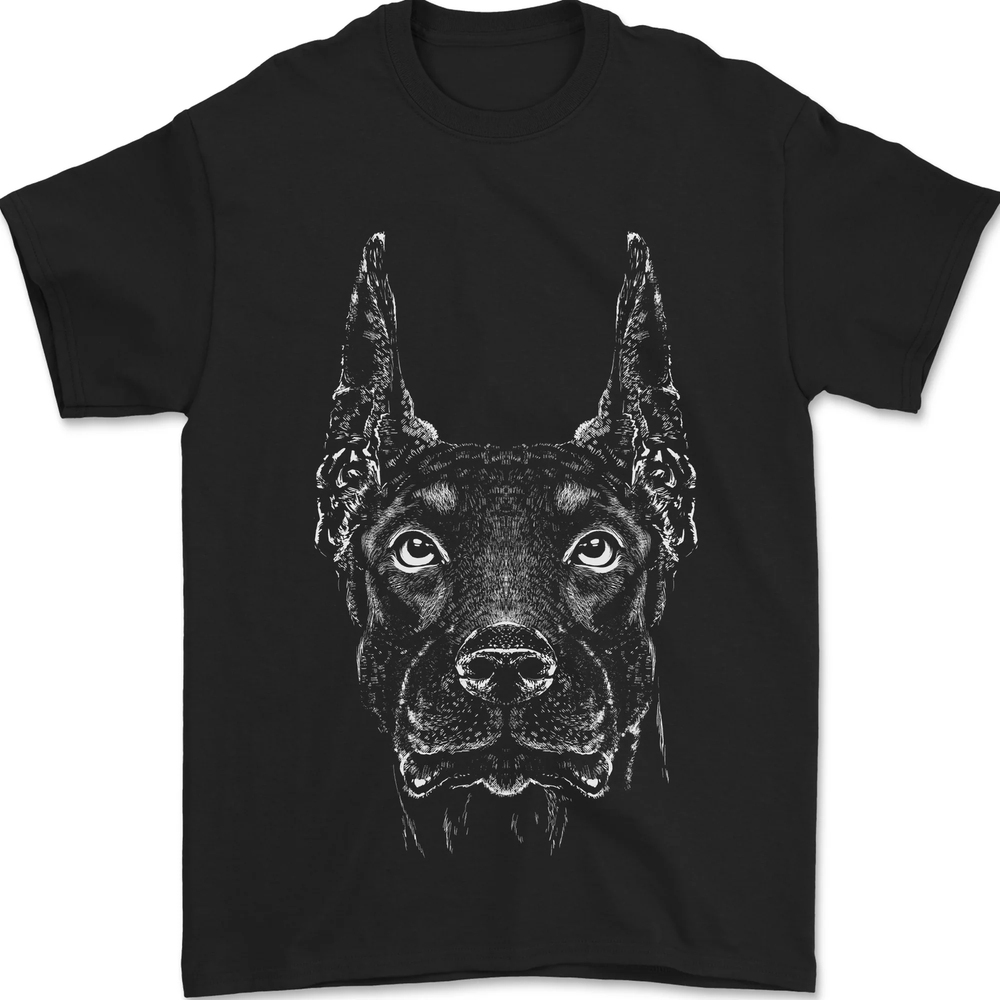 A Doberman Dog Mens T-Shirt 100% Cotton