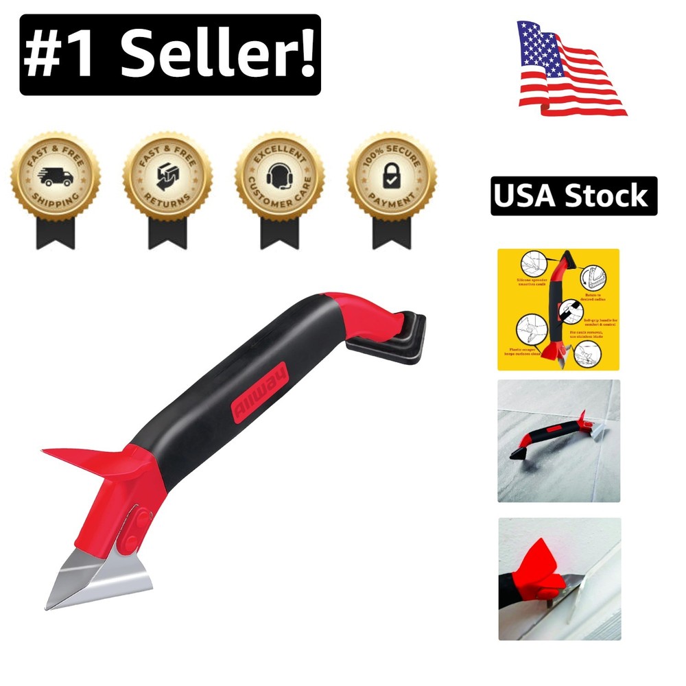 CT31 Multifunctional Caulk Tool with Soft-Grip Handle & Stainless Blade