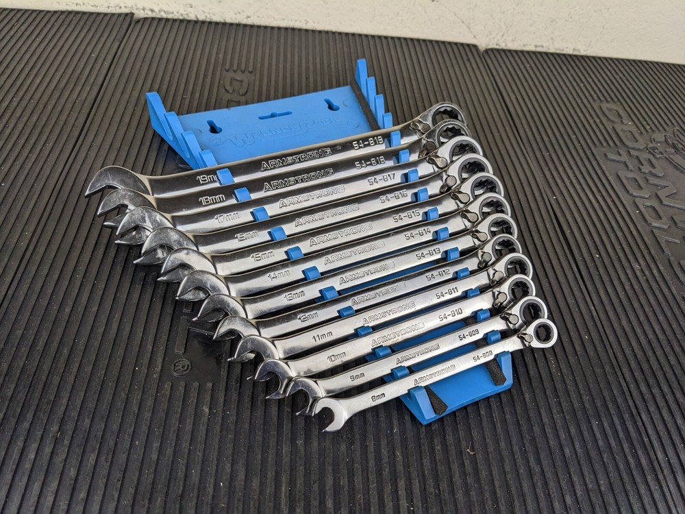 #ay460 Armstrong Tools USA 12pc Metric Ratcheting Combination Wrench Set 8-19mm