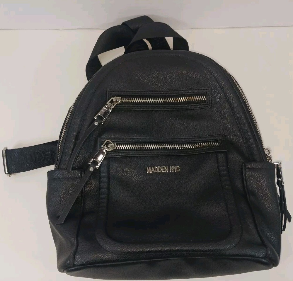 Madden NYC Womens Mini Convertible Backpack in Black